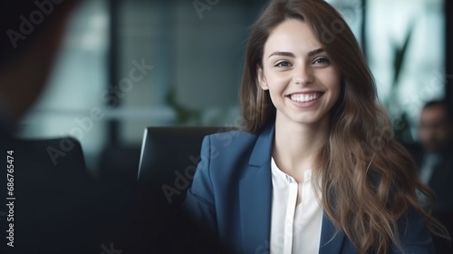 Portrait of a business woman smiling at the camera