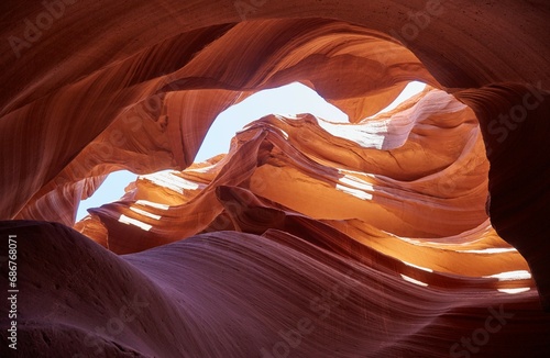 The incredible Lower Antelope Canyon, a popular slot canyon in Page, Arizona