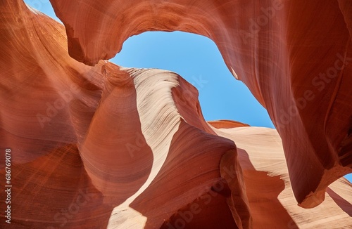 The incredible Lower Antelope Canyon, a popular slot canyon in Page, Arizona