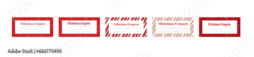 Set of Christmas Coupons - Holiday Discount Voucher Templates