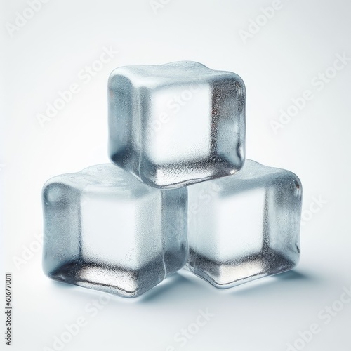 ice cube isolated on white