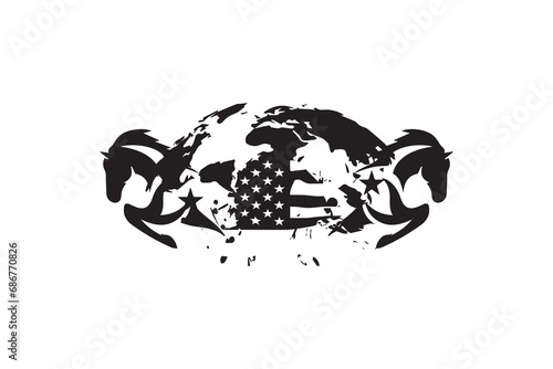 Принти на полотні United States Logo Design Vector Stock