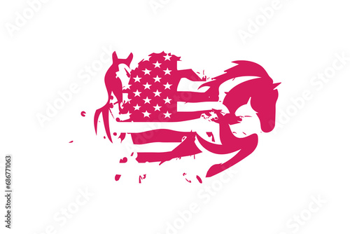 United States Logo Design Vector Stock . Made in usa Logo american flag . USA logo . American Flag Logo Patriot shield icon Vector illustration. photo