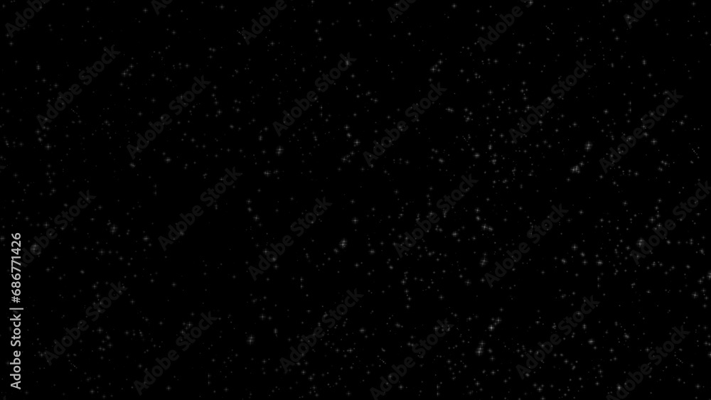 Starry night sky on a black background. Overlay effect. - obrazy, fototapety, plakaty 