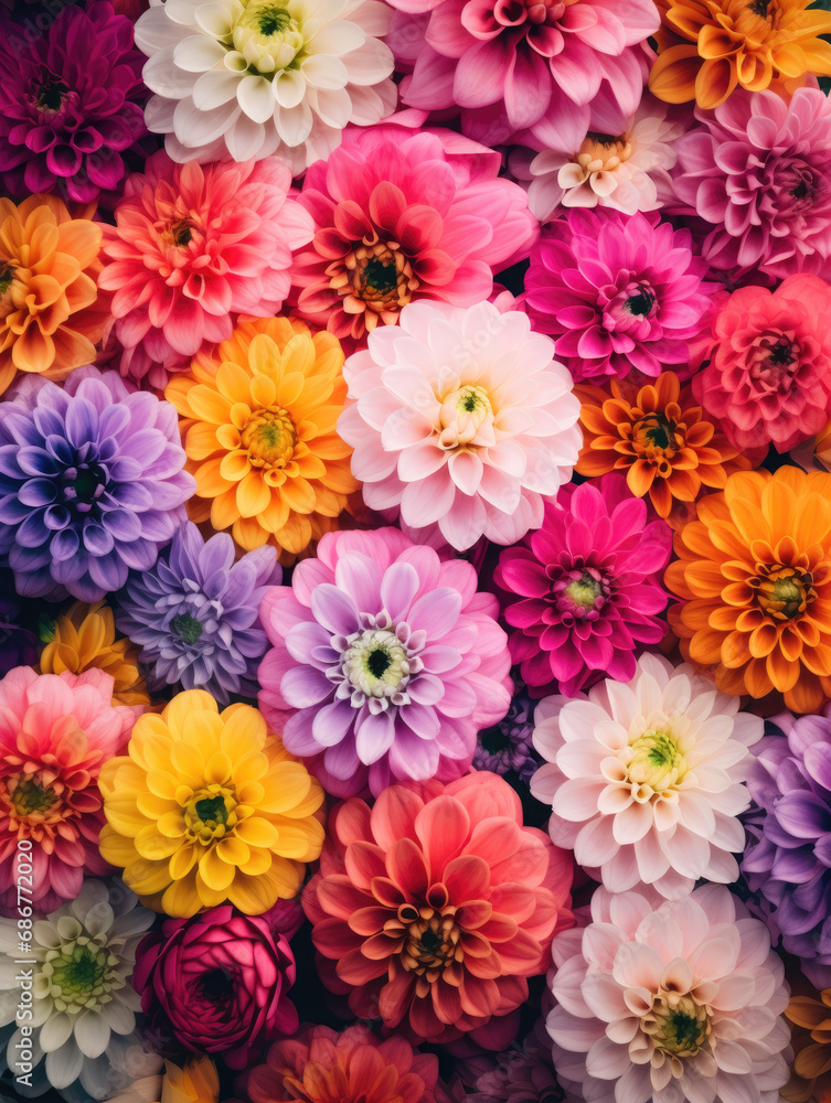 bouquet of colorful asters bouquet of colorful asters