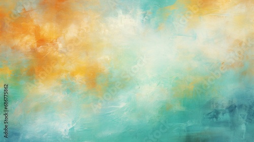 the playful, lively energy of a summer's day through this vibrant tropical color abstract banner header design. The iridescent grunge texture in blue, green, and orange adds depth and character.