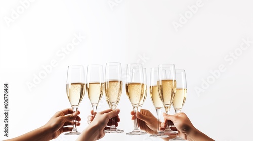 Lifting a glass of wine to celebrate, savoring the moment, and toasting to joyous occasions and the pleasures of life.AI Generated
 photo