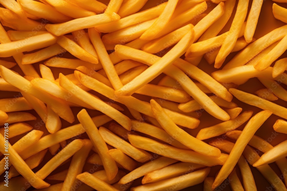 French Fries Image for Menu and Restaurant Advertising, Tasty Potato Chips. French Fries Image for Menu and Restaurant Advertising, Tasty Potato Chips.