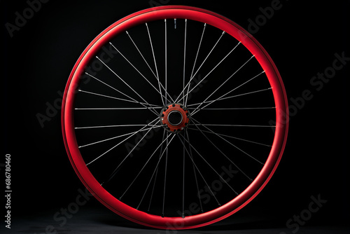 Bicycle Wheel Isolated on a Black Background