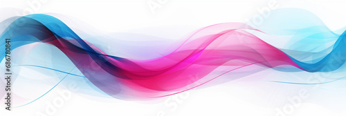 abstract geometric Curve lines on white background, in the style of double exposure, magenta and blue created with Generative Ai