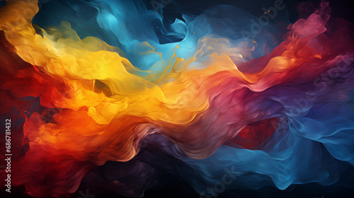 Colorful paint background in concept Fantasy luxury texture. abstract composition. Digital fractal paint.