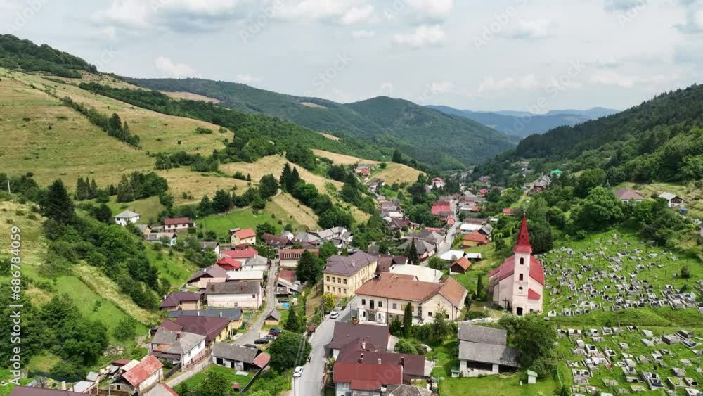 Aerial view of the village of Zakarovce in Slovakia Aerial view of the village of Zakarovce in Slovakia