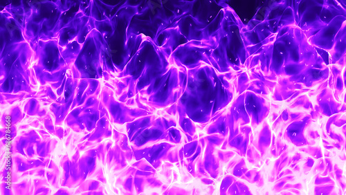 激しく燃え上がる紫の炎の背景