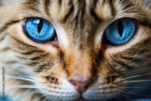 create macro photo of cat's eye with an astonishing level of detail