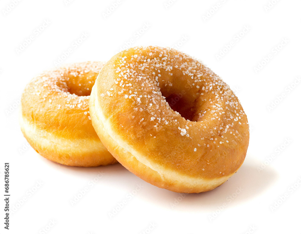 Donuts with sugar coating isolated on white background, cut out Donuts with sugar coating isolated on white background, cut out