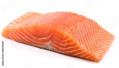raw salmon filet isolated on white background cuto