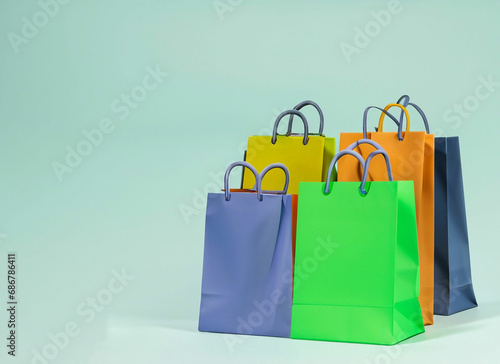 shopping bag with red and black background red