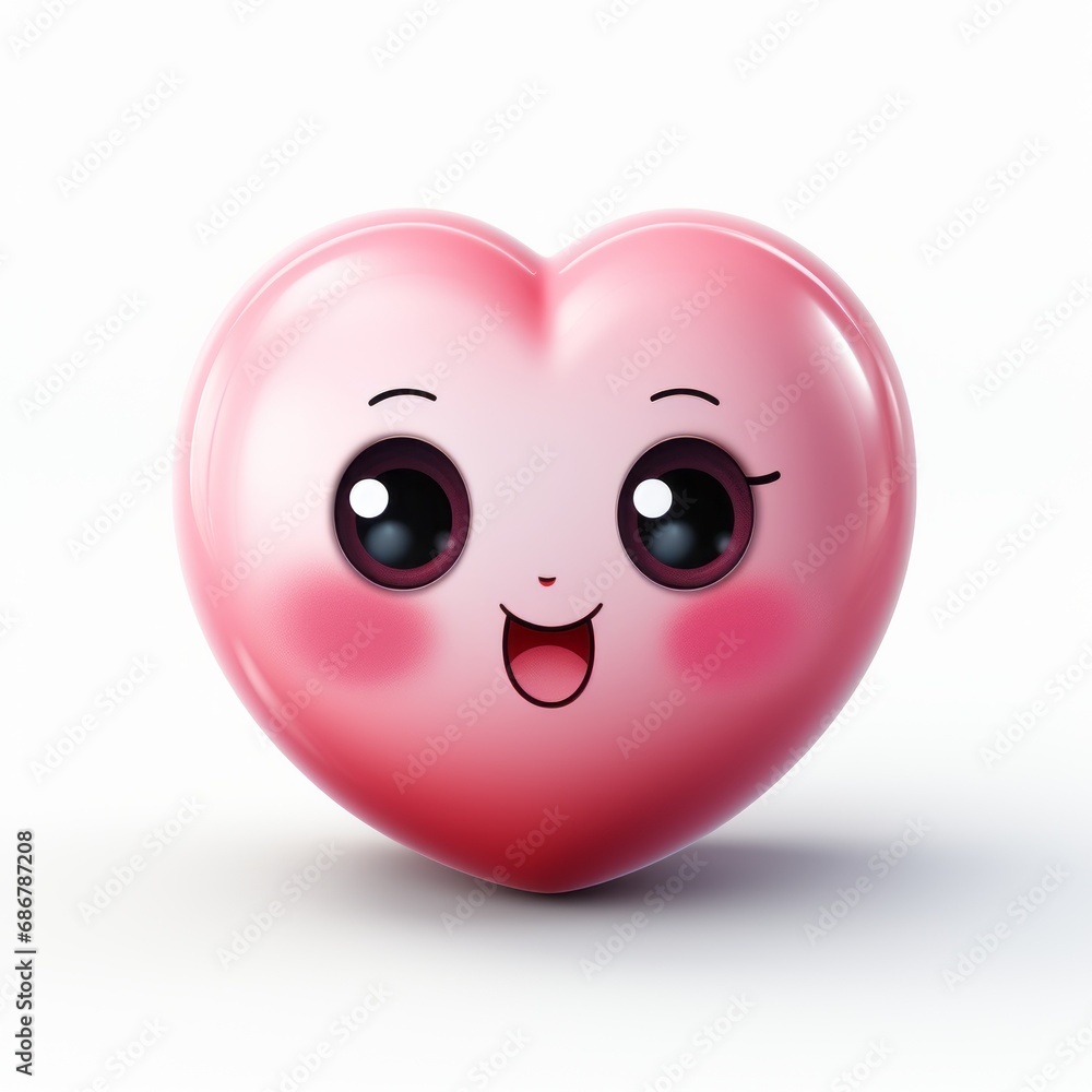 Fototapeta premium a cute little heart with eyes