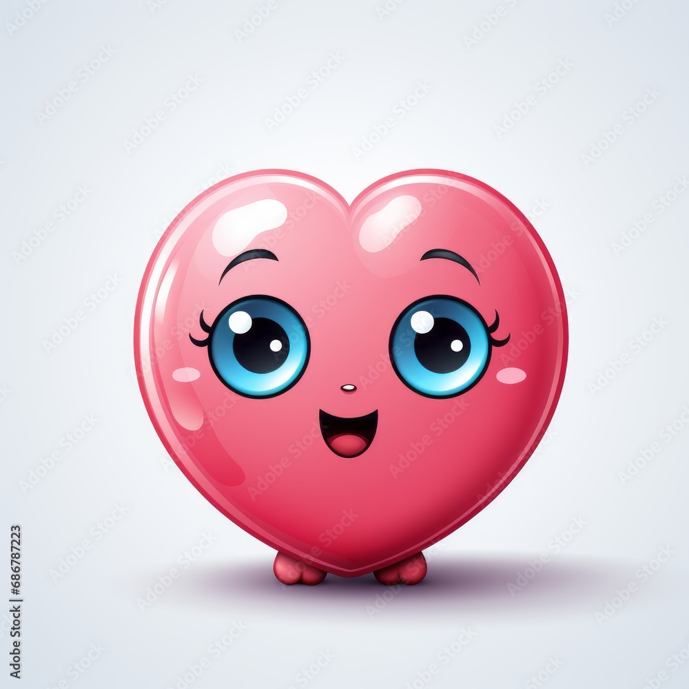 Fototapeta premium pretty heart with eyes