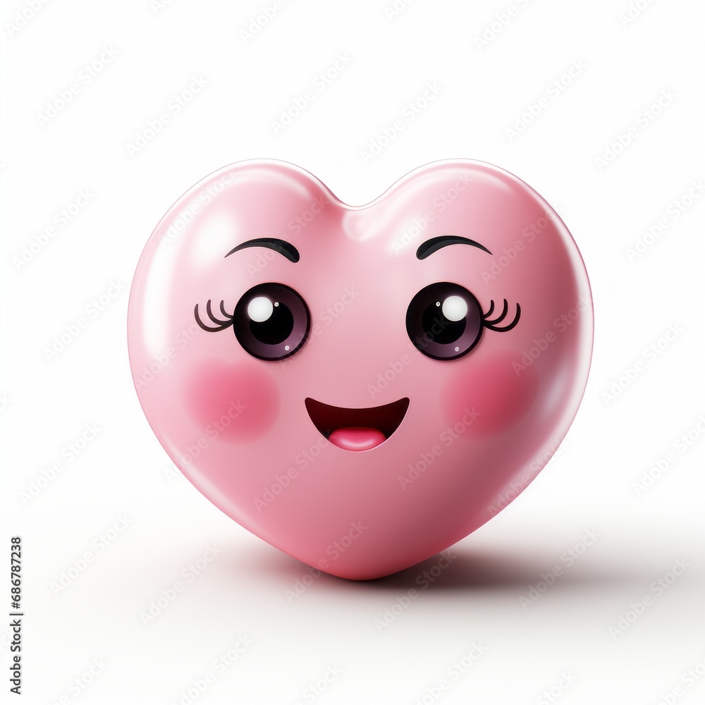 Fototapeta premium pretty heart with eyes