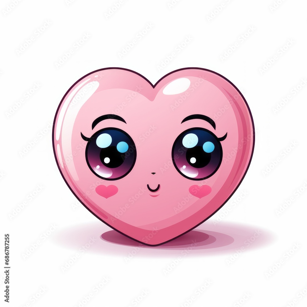 Fototapeta premium pretty heart with eyes