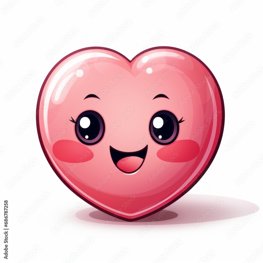 Fototapeta premium pretty heart with eyes