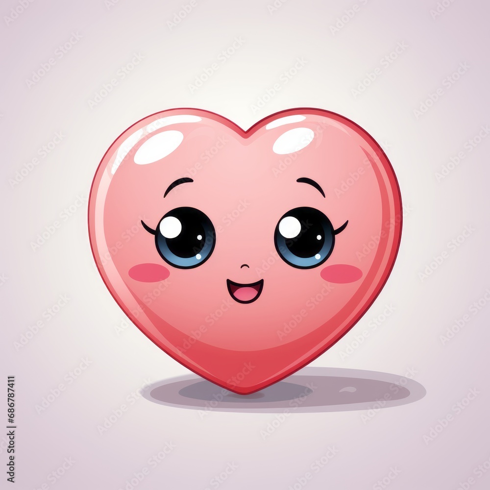 Fototapeta premium pretty heart with eyes