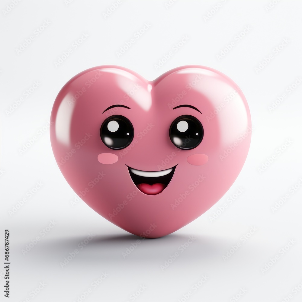 Fototapeta premium pretty heart with eyes