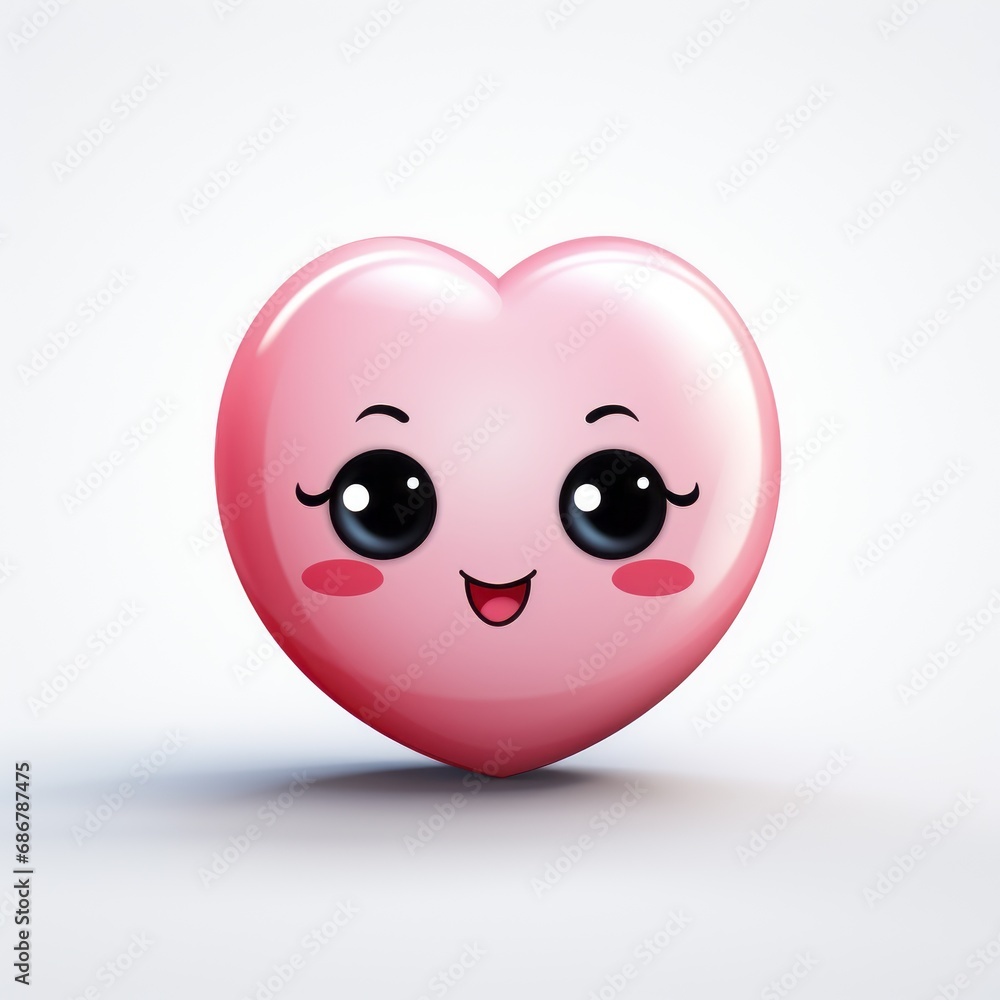 Fototapeta premium pretty heart with eyes