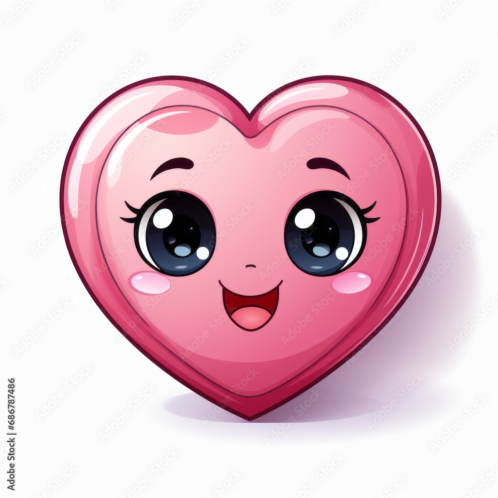 Fototapeta premium pretty heart with eyes