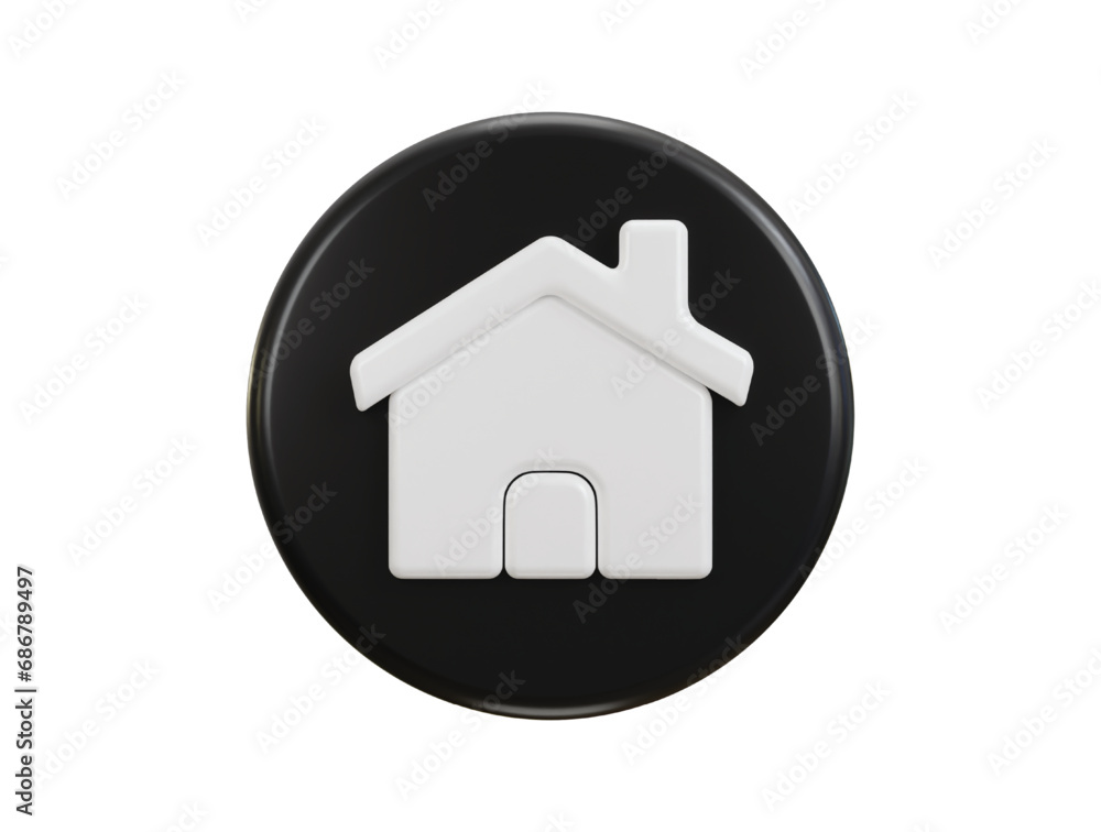 home icon with circle button web icon vector illustration home icon with circle button web icon vector illustration
