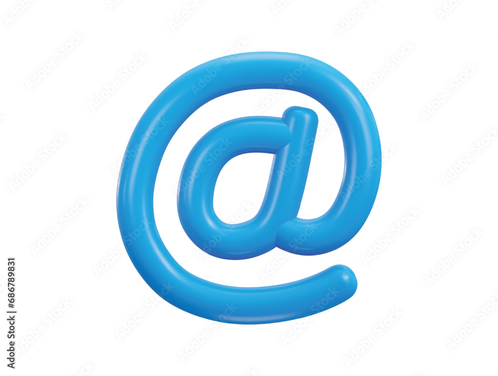at the rate sign on email icon 3d rendering vector illustration at the rate sign on email icon 3d rendering vector illustration