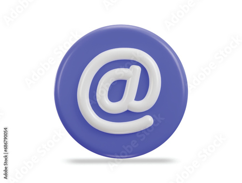 Wallpaper Mural 3d email icon on at the rate sign social media icon Torontodigital.ca