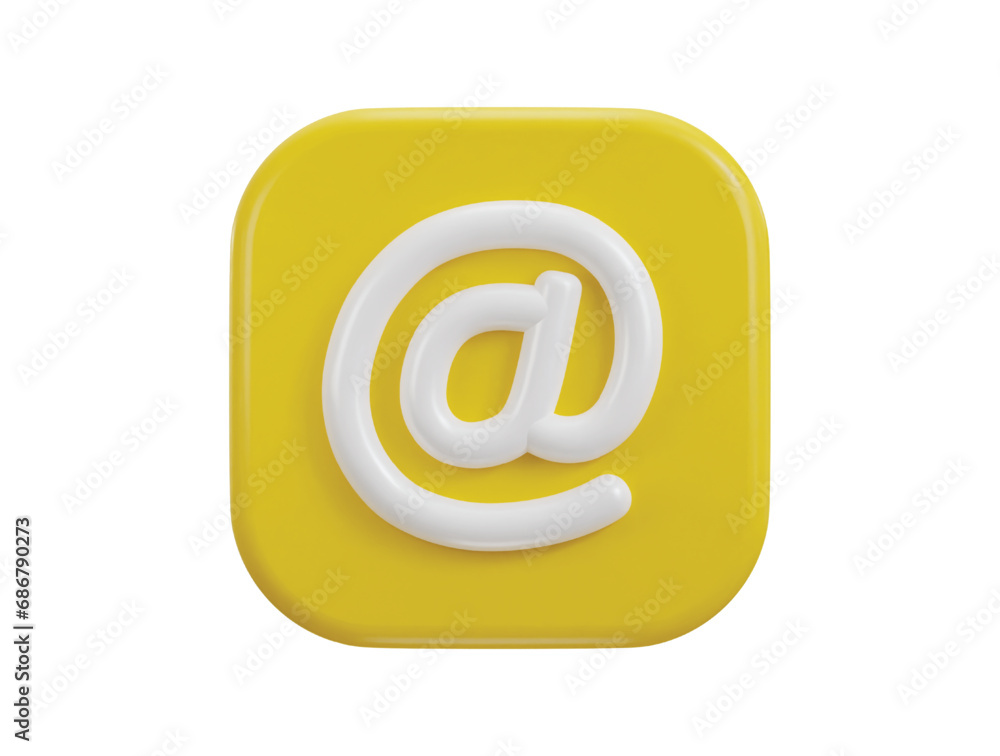 3d email icon on at the rate sign vector illustration 3d email icon on at the rate sign vector illustration