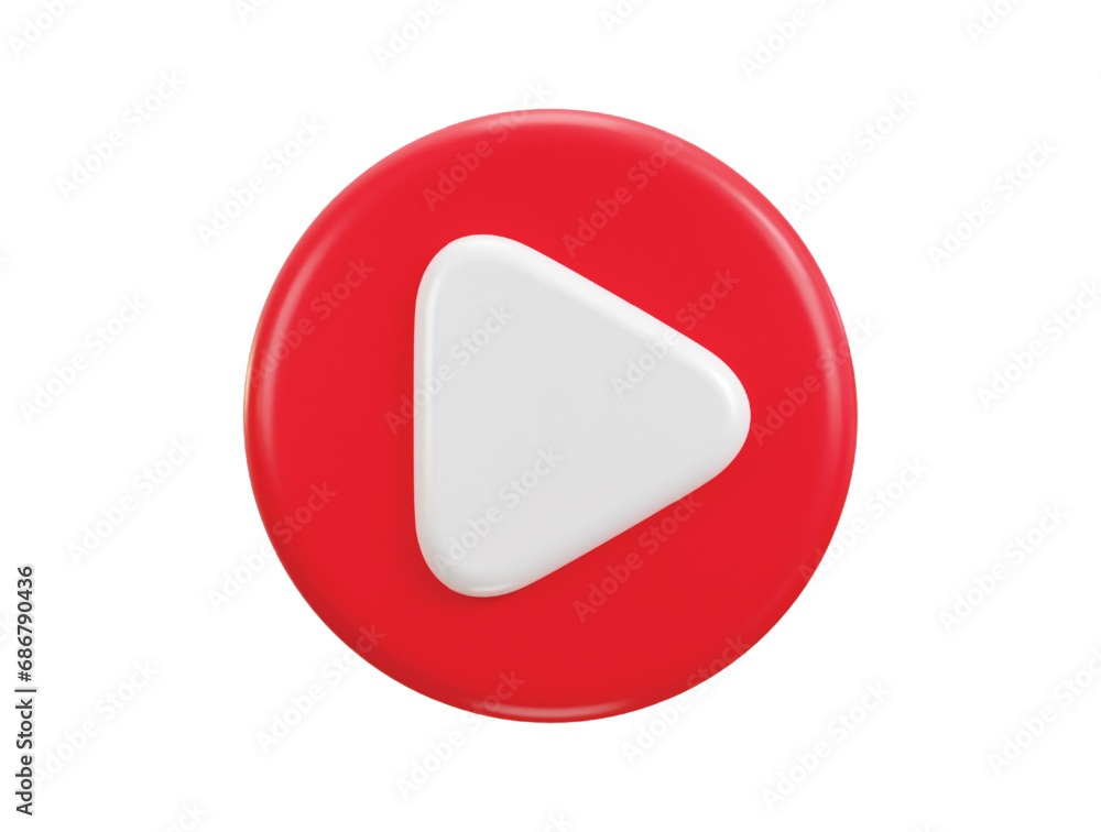 3d youtube play button icon vector illustration 3d youtube play button icon vector illustration