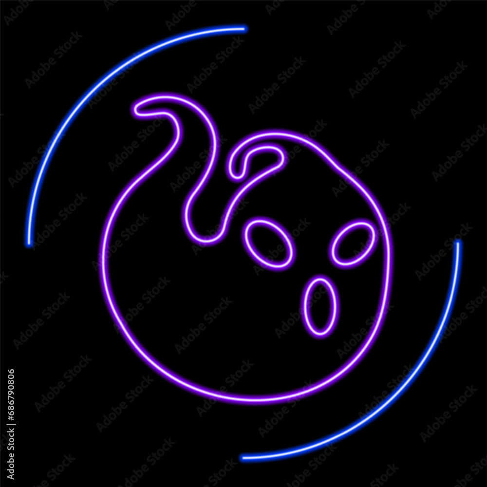 ghost neon sign, modern glowing banner design, colorful modern design trends on black background. Vector illustration. ghost neon sign, modern glowing banner design, colorful modern design trends on black background. Vector illustration.