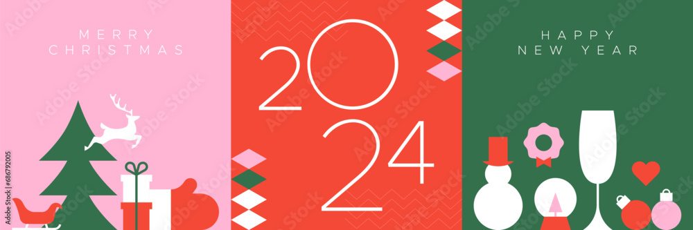 Merry christmas modern geometric banner template set - abstract new year mosaic poster collection with winter decoration. Festive holiday invitation, minimalist december event greeting card bundle. Merry christmas modern geometric banner template set - abstract new year mosaic poster collection with winter decoration. Festive holiday invitation, minimalist december event greeting card bundle.