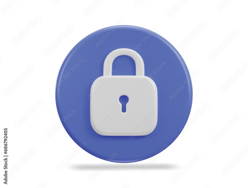 padlock icon 3d rendering vector illustration padlock icon 3d rendering vector illustration
