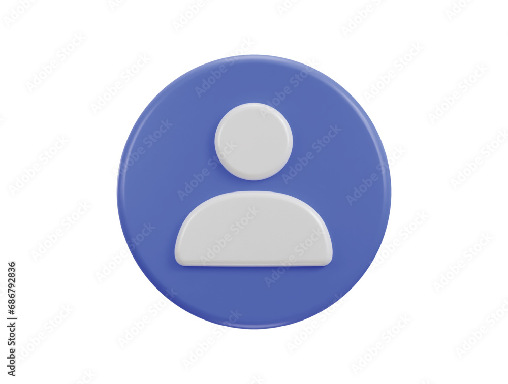 3d user profile icon vector illustration 3d user profile icon vector illustration