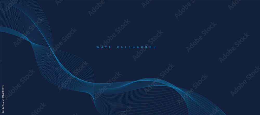 Vector abstract background with dynamic blue waves, lines and particles. Vector abstract background with dynamic blue waves, lines and particles.