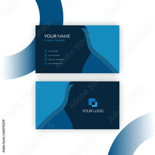 Modern business card design template .