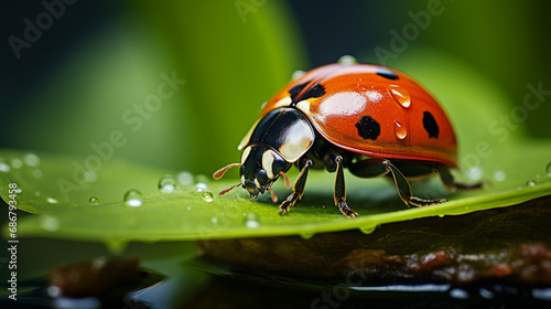 ladybug on leaf 