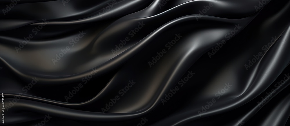 Luxurious black silk or satin texture with an abstract background Copy space image Place for adding text or design Luxurious black silk or satin texture with an abstract background Copy space image Place for adding text or design
