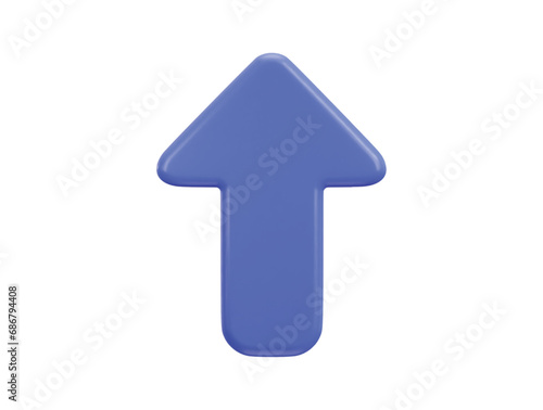 top arrow icon 3d rendering vector illustration