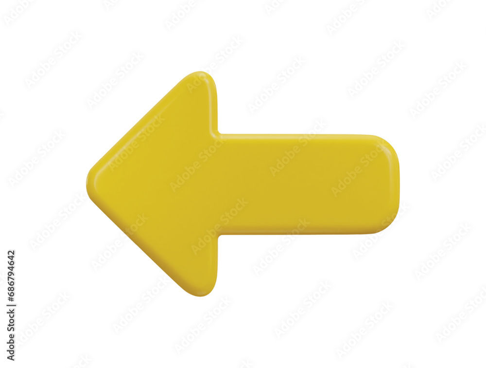 left arrow icon 3d rendering vector illustration left arrow icon 3d rendering vector illustration
