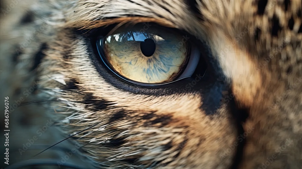 Close-up shots focusing on the features of different wild cats, highlighting their eyes, fur patterns, and unique characteristics