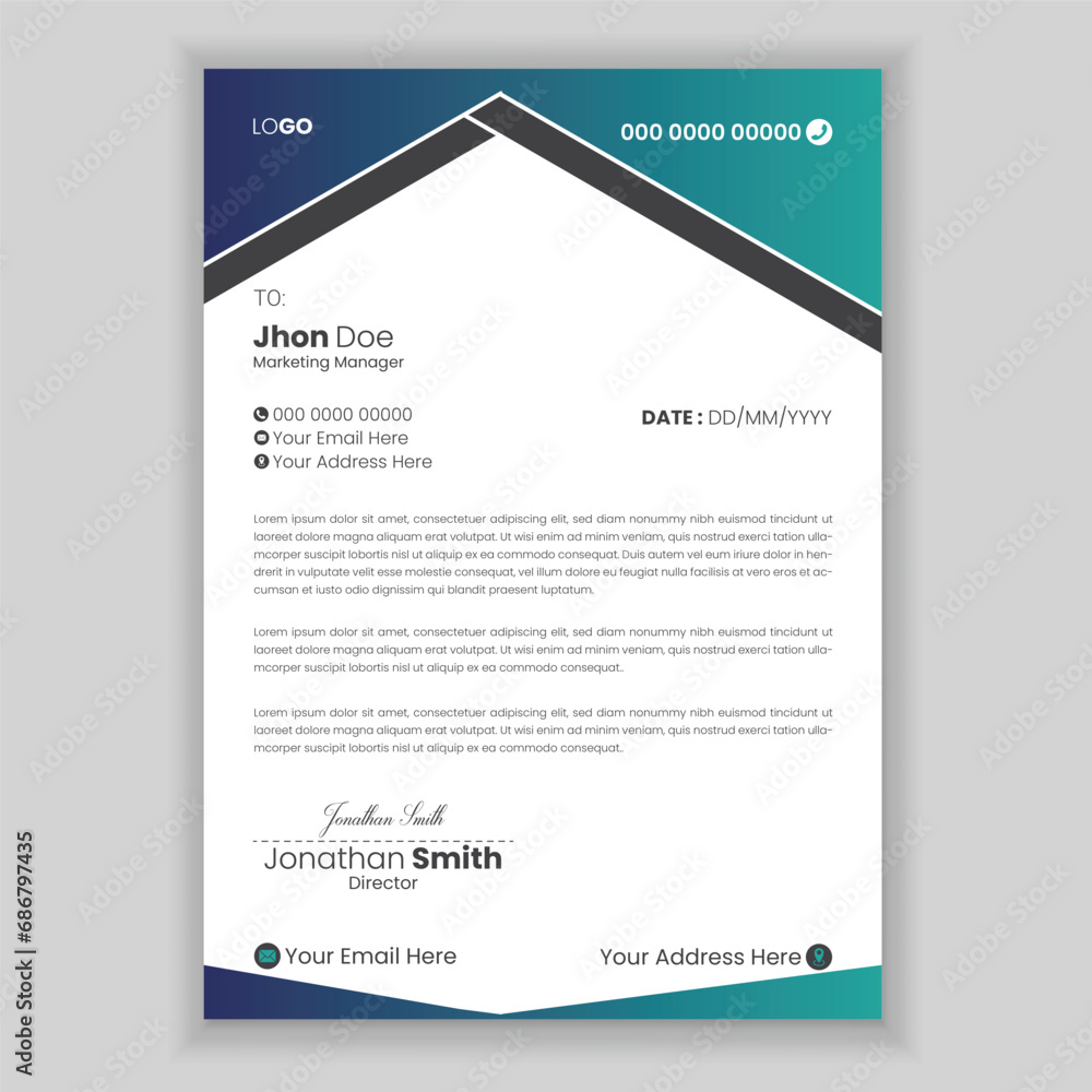 Abstract Letterhead Design Modern Business Letterhead Design Template. Abstract Letterhead Design Modern Business Letterhead Design Template.