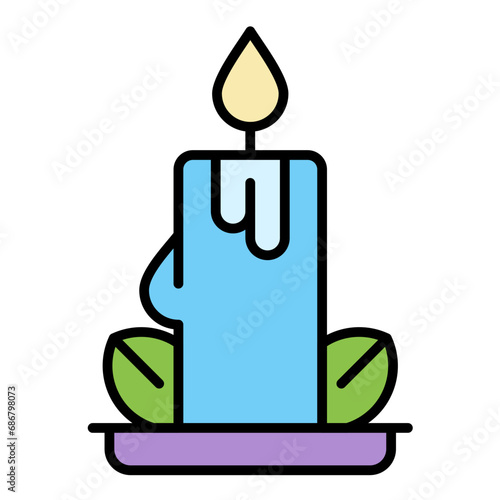 Scented Candle Flat Multicolor Icon