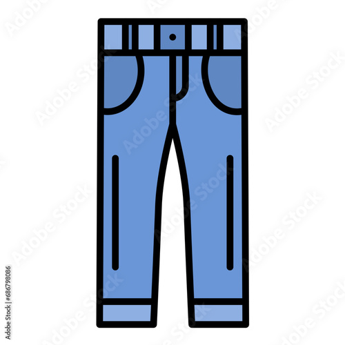 Sweatpants Flat Multicolor Icon