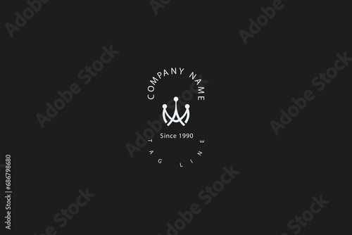 Modern vector logo. Luxurious elegant ornament. Design examples for cafes, hotels, jewelry, fashion, restaurant